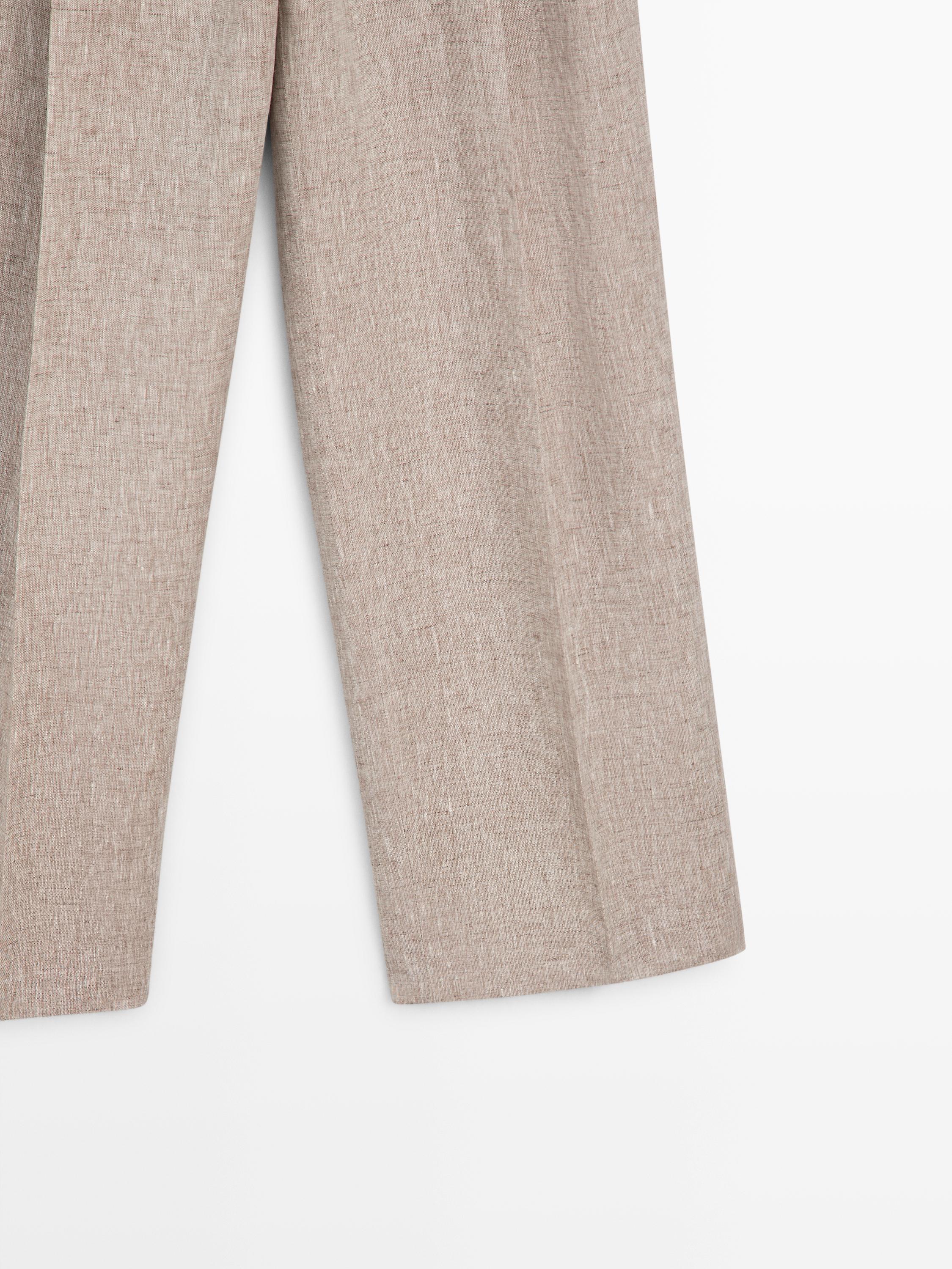 Linen suit trousers